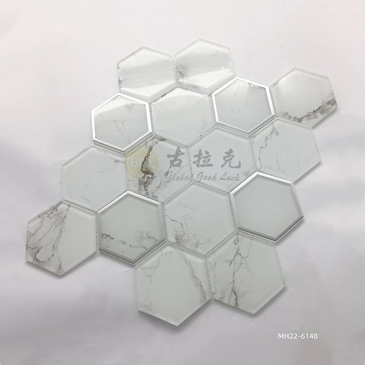 Glasmosaikmischung mit Splitter-Kanten-Mosaikfliesen