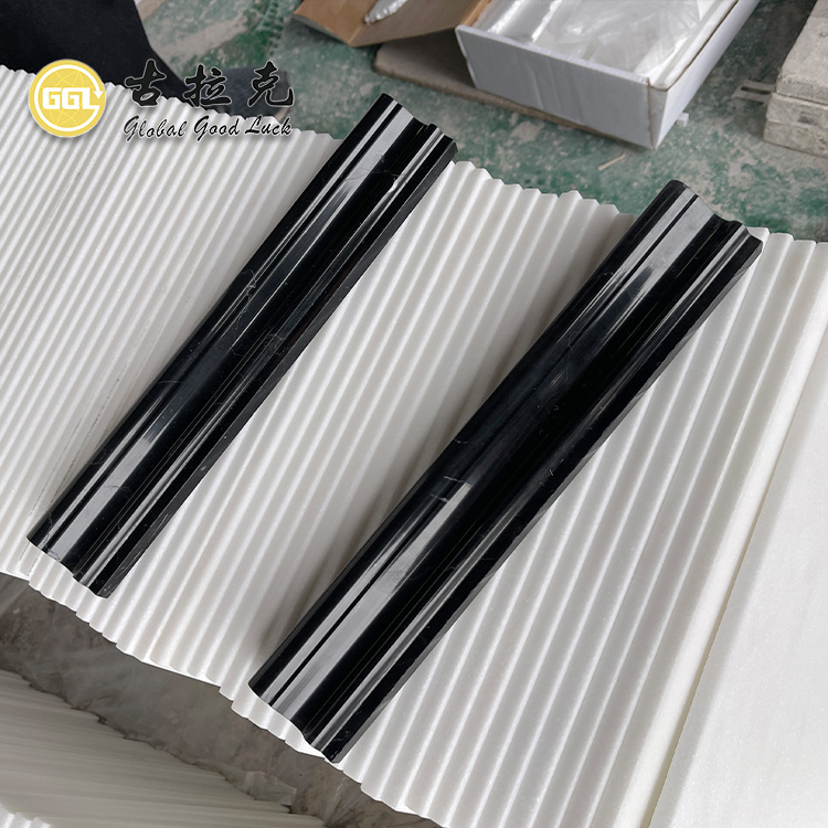 Nero Marquina Marmo Nero Cornice Skirting Baseboard Crown Moulding