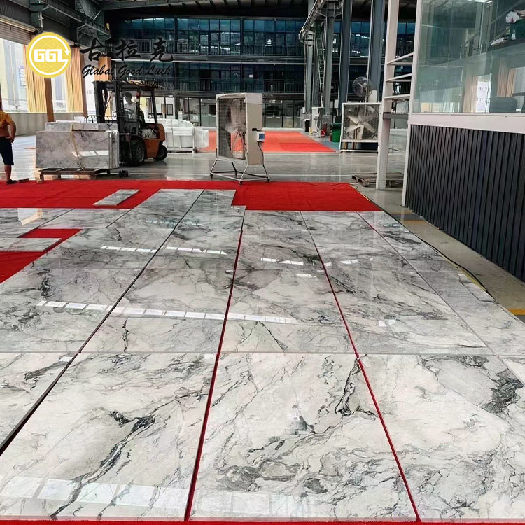 Breccia Turkoois Marmer vir Interne Muur en Vloer Trap Tegels Projek Luukse Ontwerp