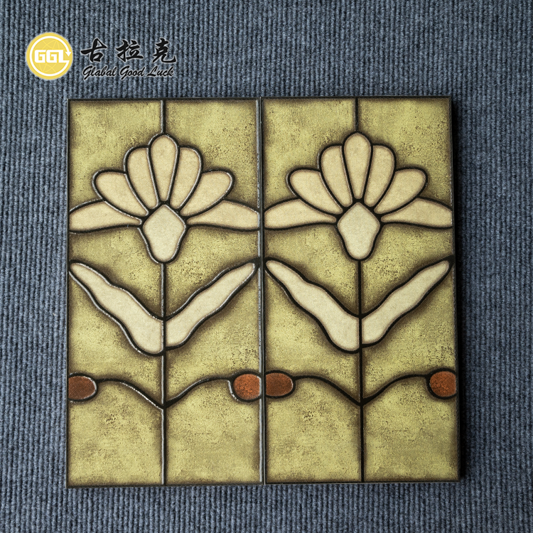 Chapa de enmalhada de cerâmica de padrão de flores para a parede da cozinha e da casa de banho