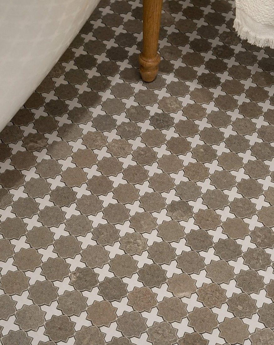 Bathroom Backsplash Stone Mosaic – En-suite Vanity