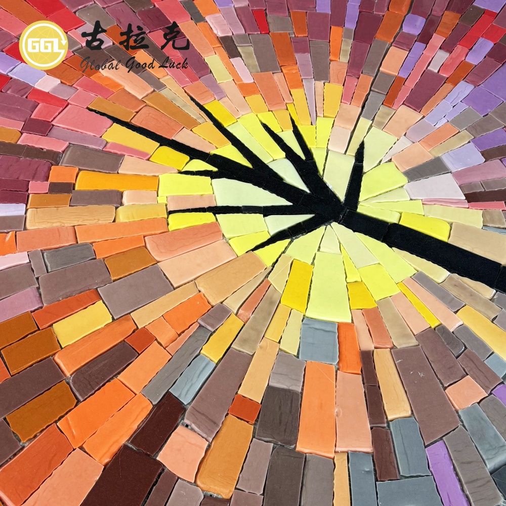 Custom Glass Tree Mosaic Mural – Handmade Decorative Glass Mosaic Art for Hotel, Home & Restaurant Feature Walls