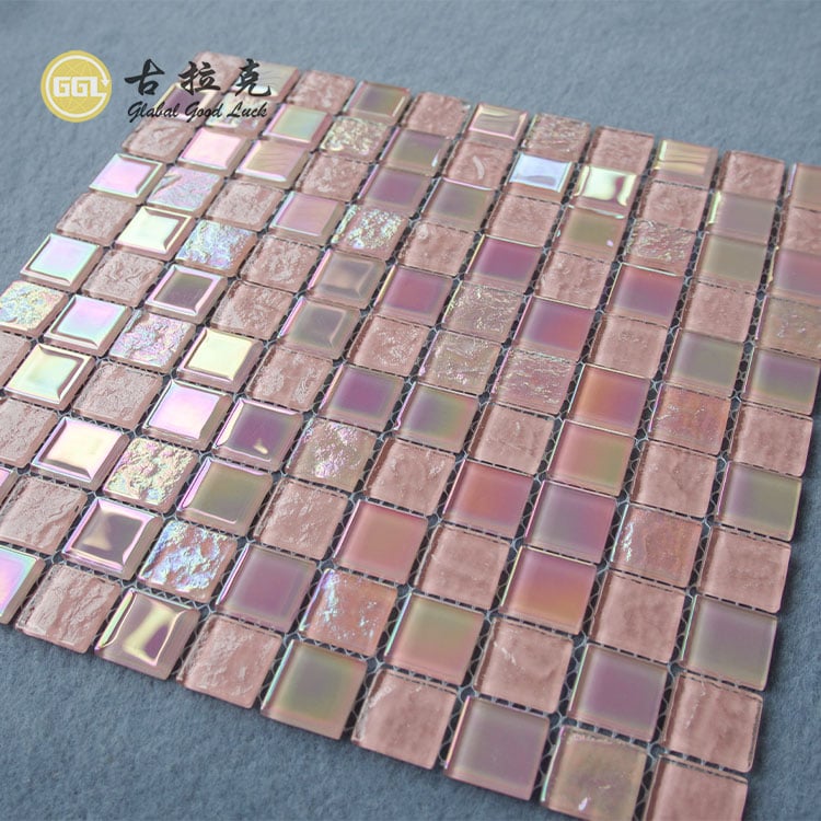 طراحی رنگ پیکانی رز طول مربع شیشه موزائیک حوضچه