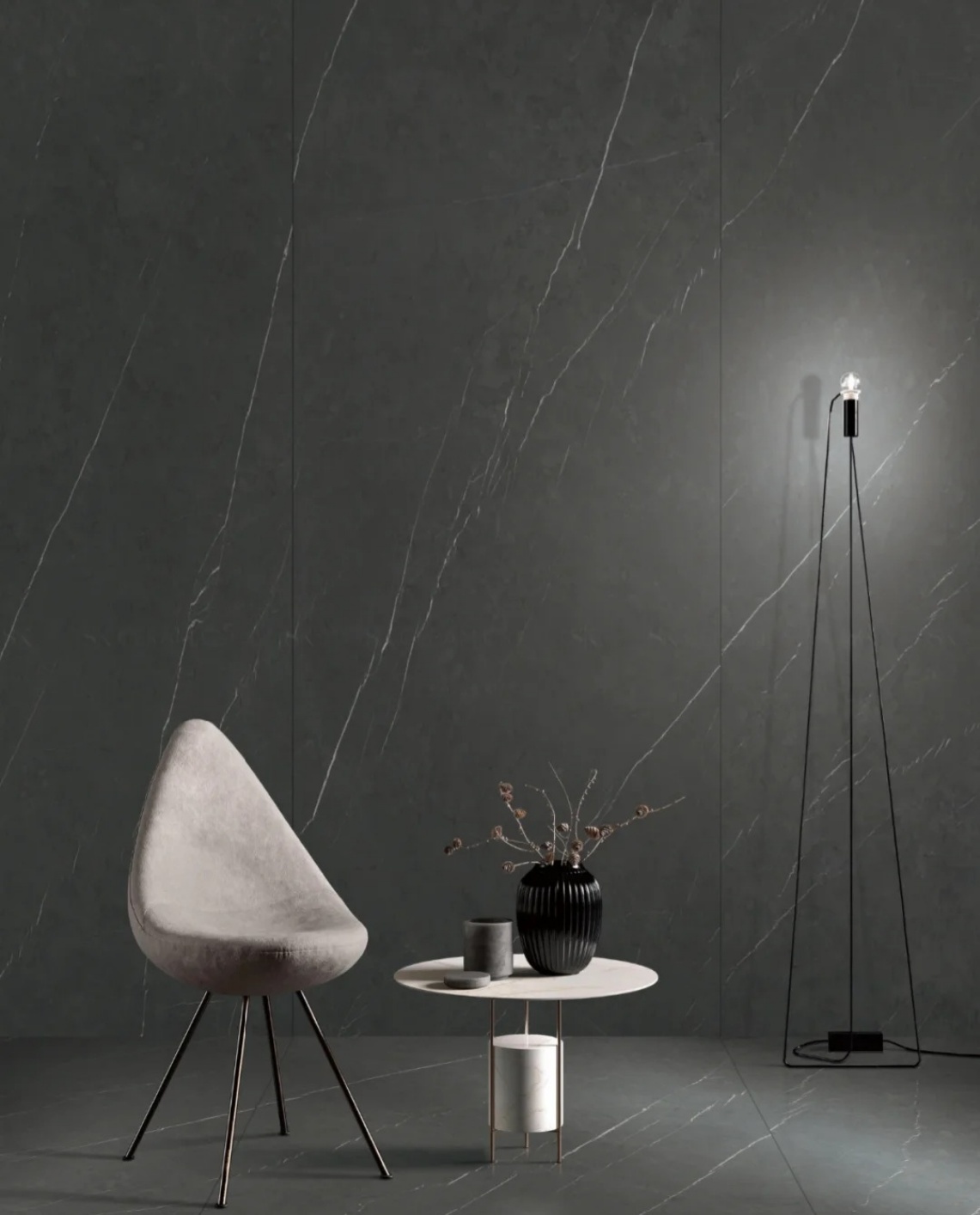 Bulgaria Grey marble bathroom flooring design
