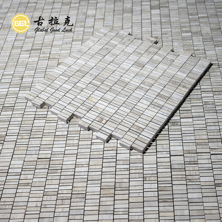 Gạch mosaic dải ngẫu nhiên vân gỗ đá cẩm thạch cho tường nhà và sàn