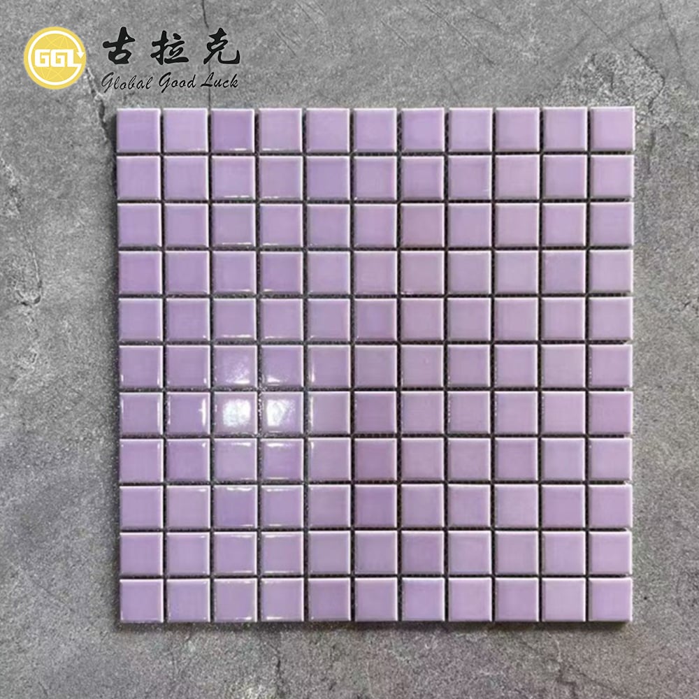 Solid Color Square Ceramic Mosaic Tiles for Kitchen Backsplash and Bathroom Walls