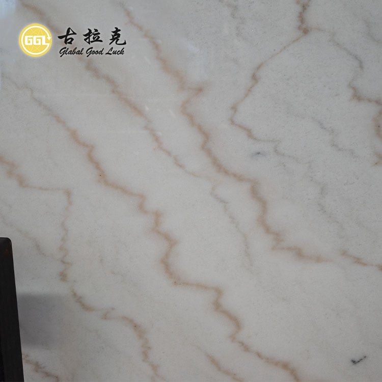 Guangxi Weißer Marmorschicht für Küchenarbeitsplatte Wand Tisch