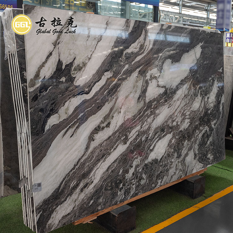 Panda-Weißer Naturmarmorplatten für Wanddekoration Arbeitsplatte
