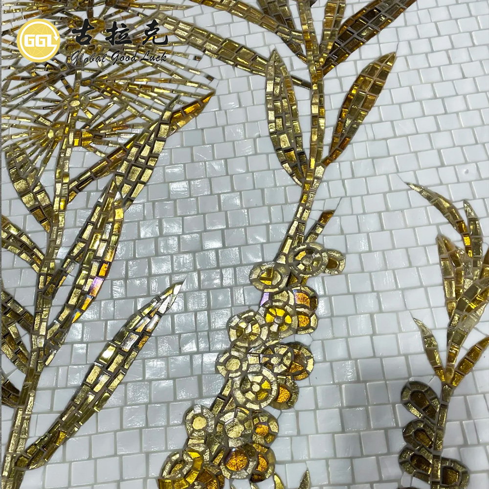 Custom Glass Mosaic Mural – Handmade Artistic Glass Mosaic Wall Art for Luxury Interior Spaces