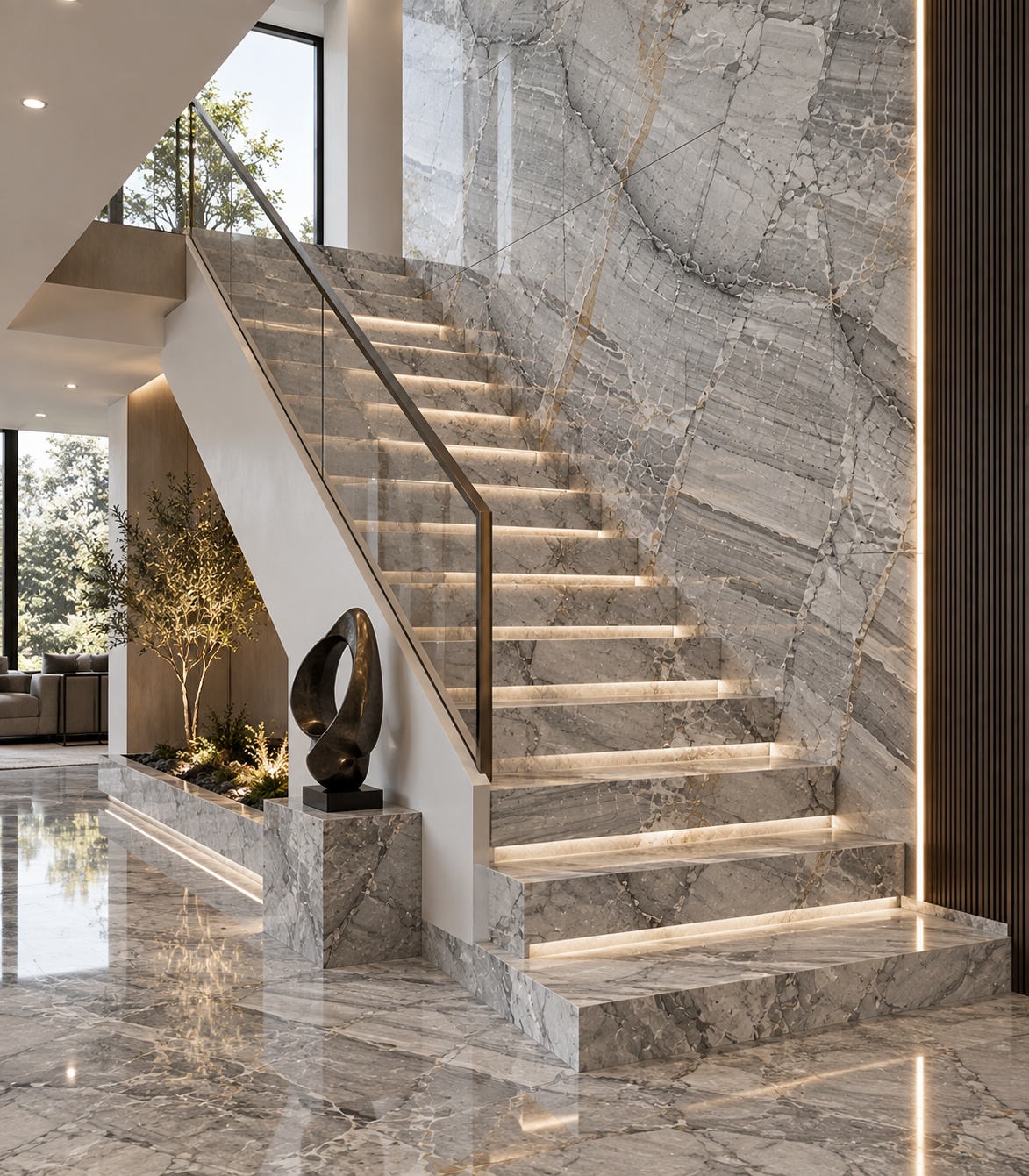 Silver Breccia Marble Slab – Custom Cut Natural Stone for Walls, Floors & Architectural Projects