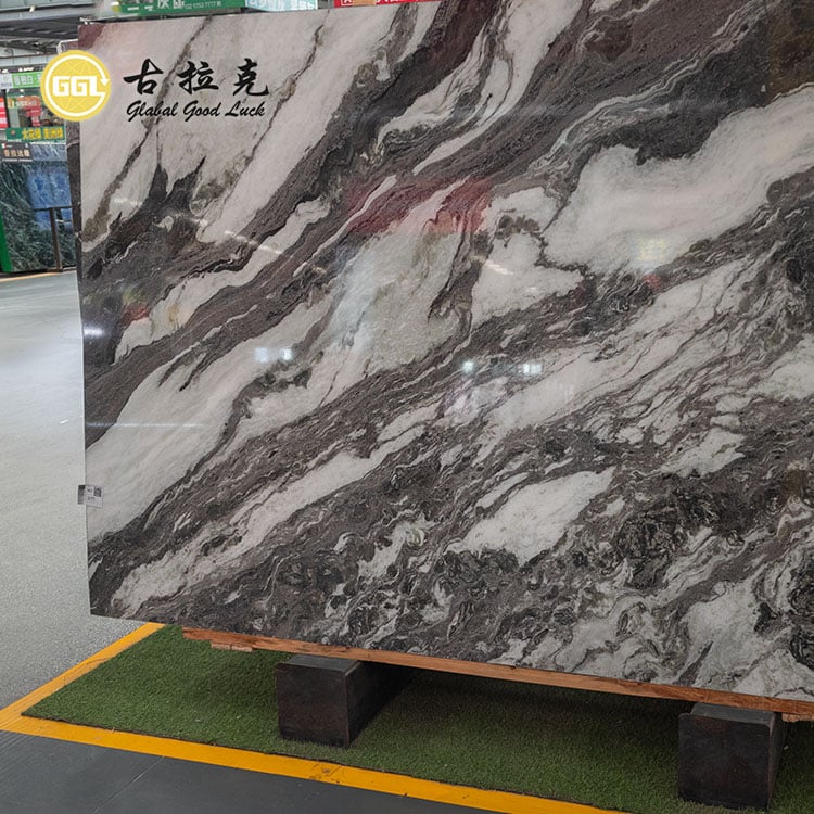 Panda-Weißer Naturmarmorplatten für Wanddekoration Arbeitsplatte