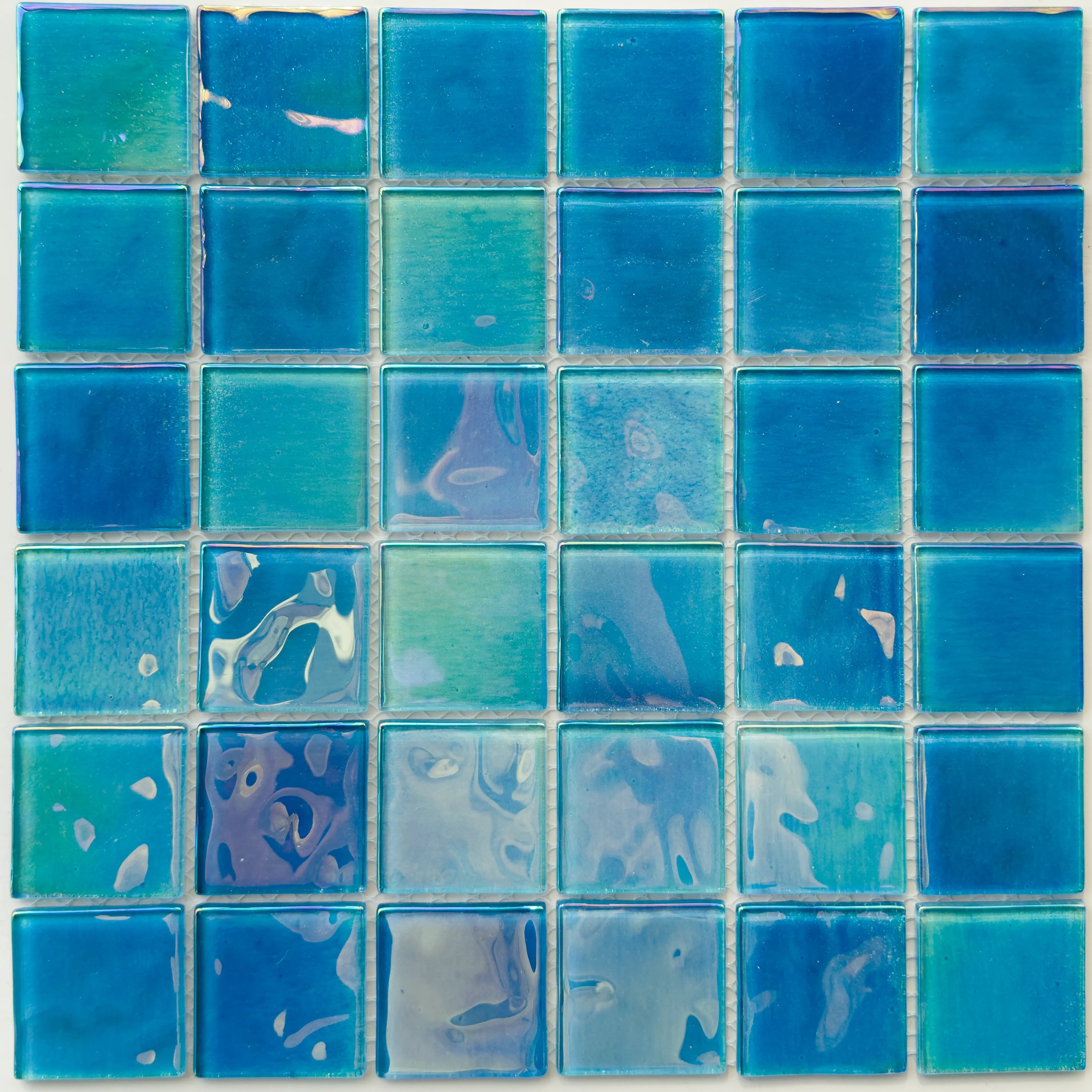 Iridescent Glass Mosaic Tiles Collection – Multiple Colors for Pools & Walls