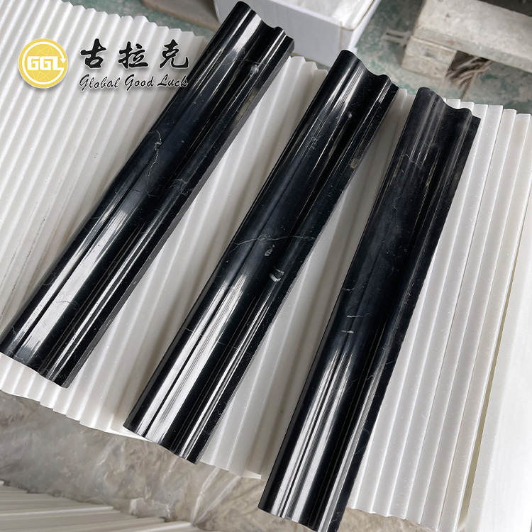 Nero Marquina Marmo Nero Cornice Skirting Baseboard Crown Moulding