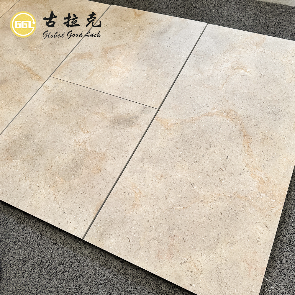 Beige Kalkstein-Fliesen 600x1200 mm | Individuelles französisches Muster