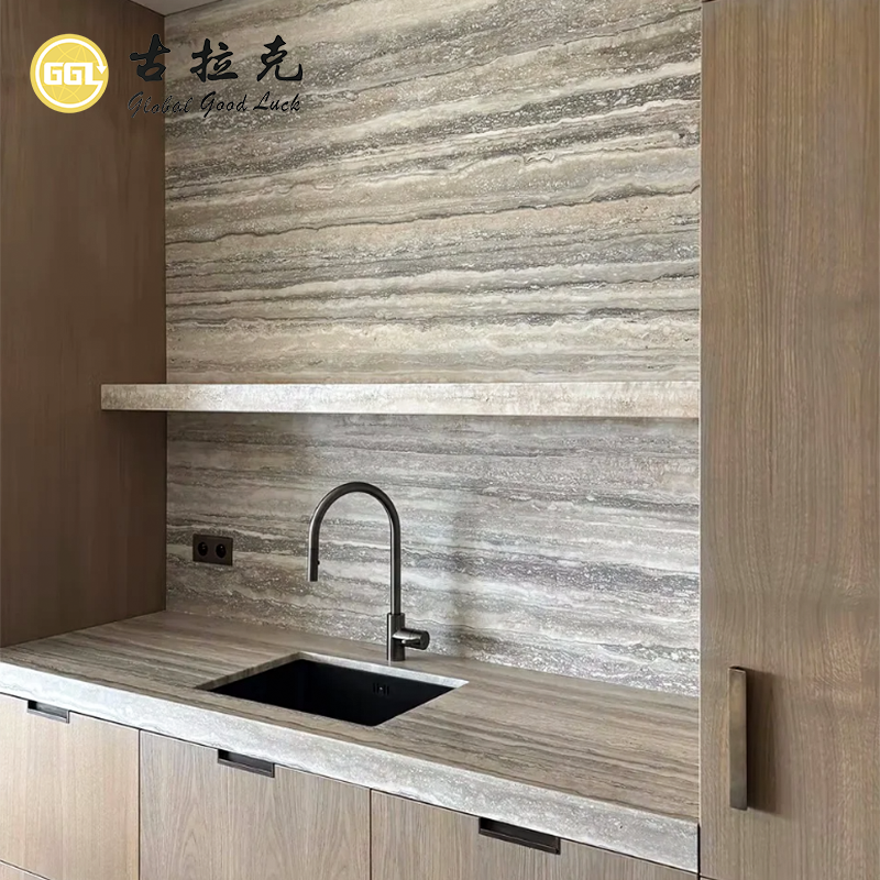 Silver Gray Travertine Tiles & Cut-to-Size Panels
