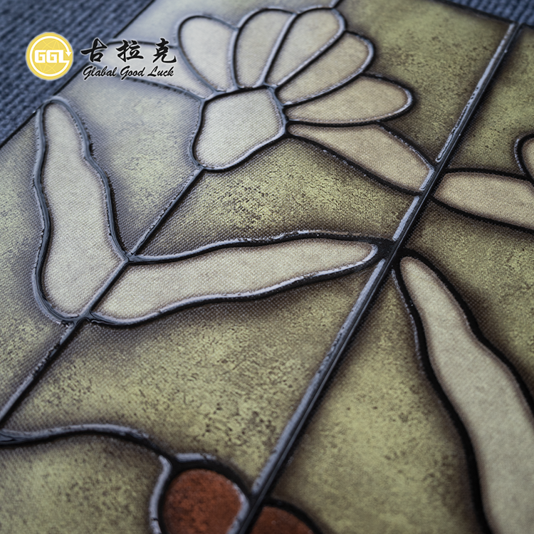 Modelo de flores azulejos de esmalte cerámico para la cocina azulejos de pared de baño