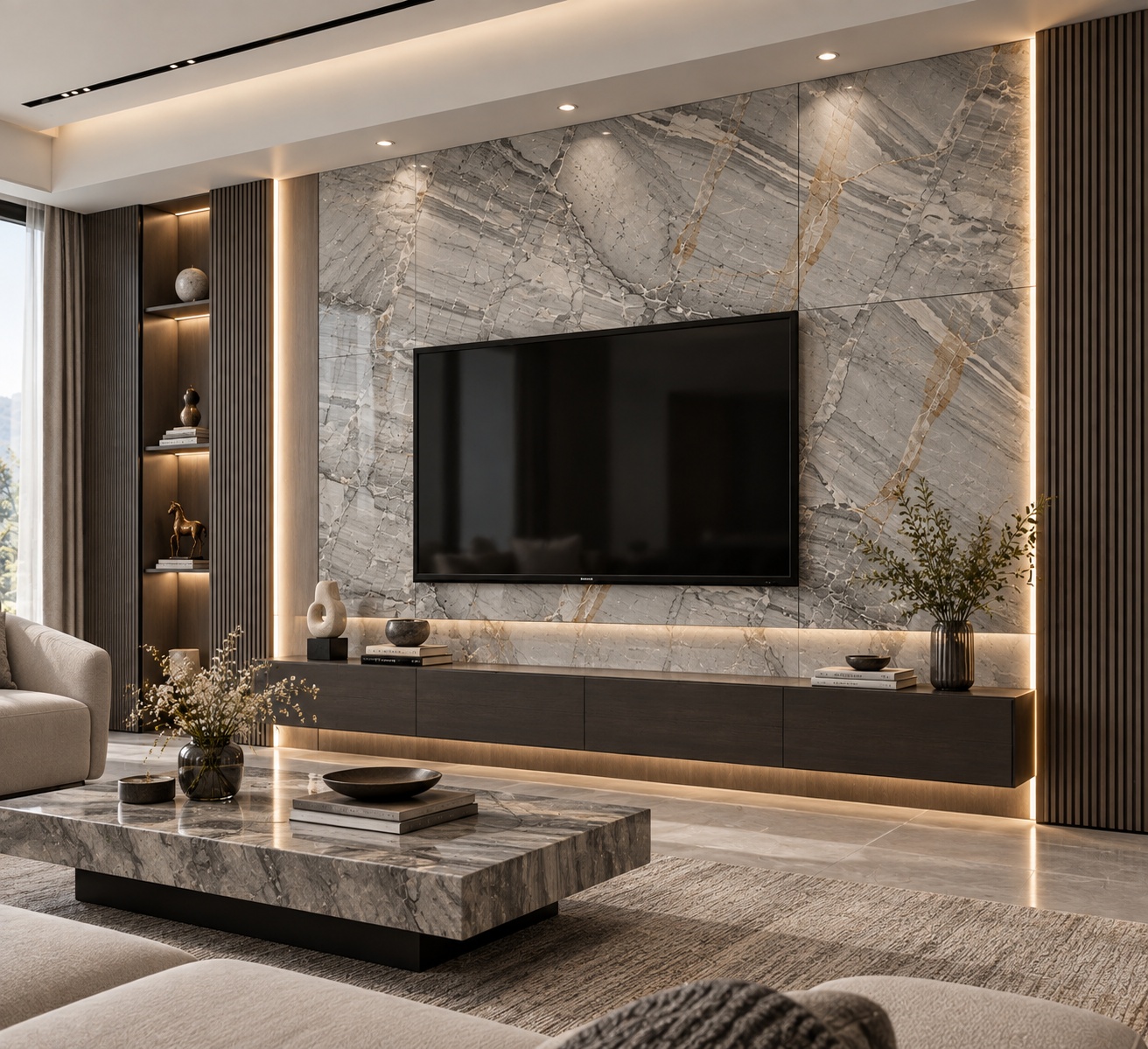 Silver Breccia Marble Slab – Custom Cut Natural Stone for Walls, Floors & Architectural Projects