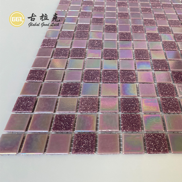Donker Paars Mix Roze Glas Mozaïektegel Interieur Wand Decor