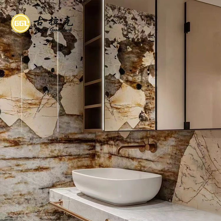 Pandora Slab Marmor Wandboden Dekorativer Luxusdesign
