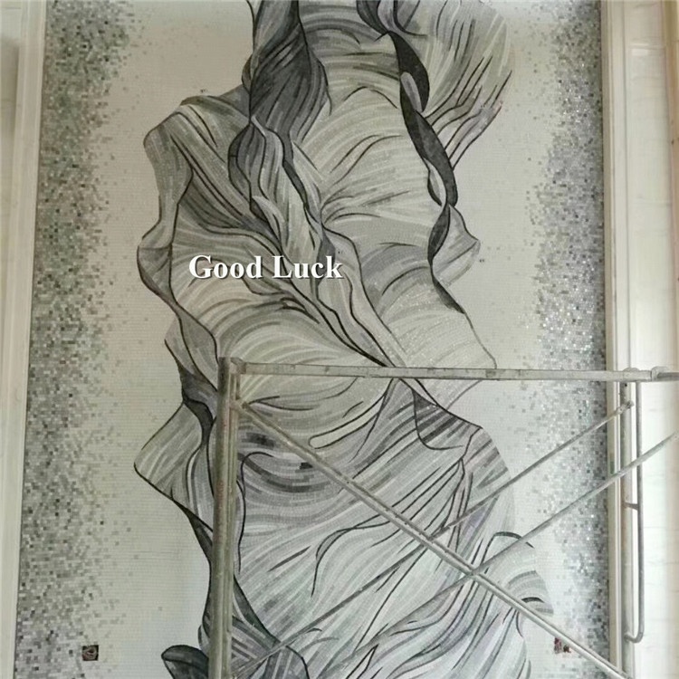 Duvar Dekorasyonu için El ile Kesilmiş Özelleştirilebilir Mural Cam Mozaik