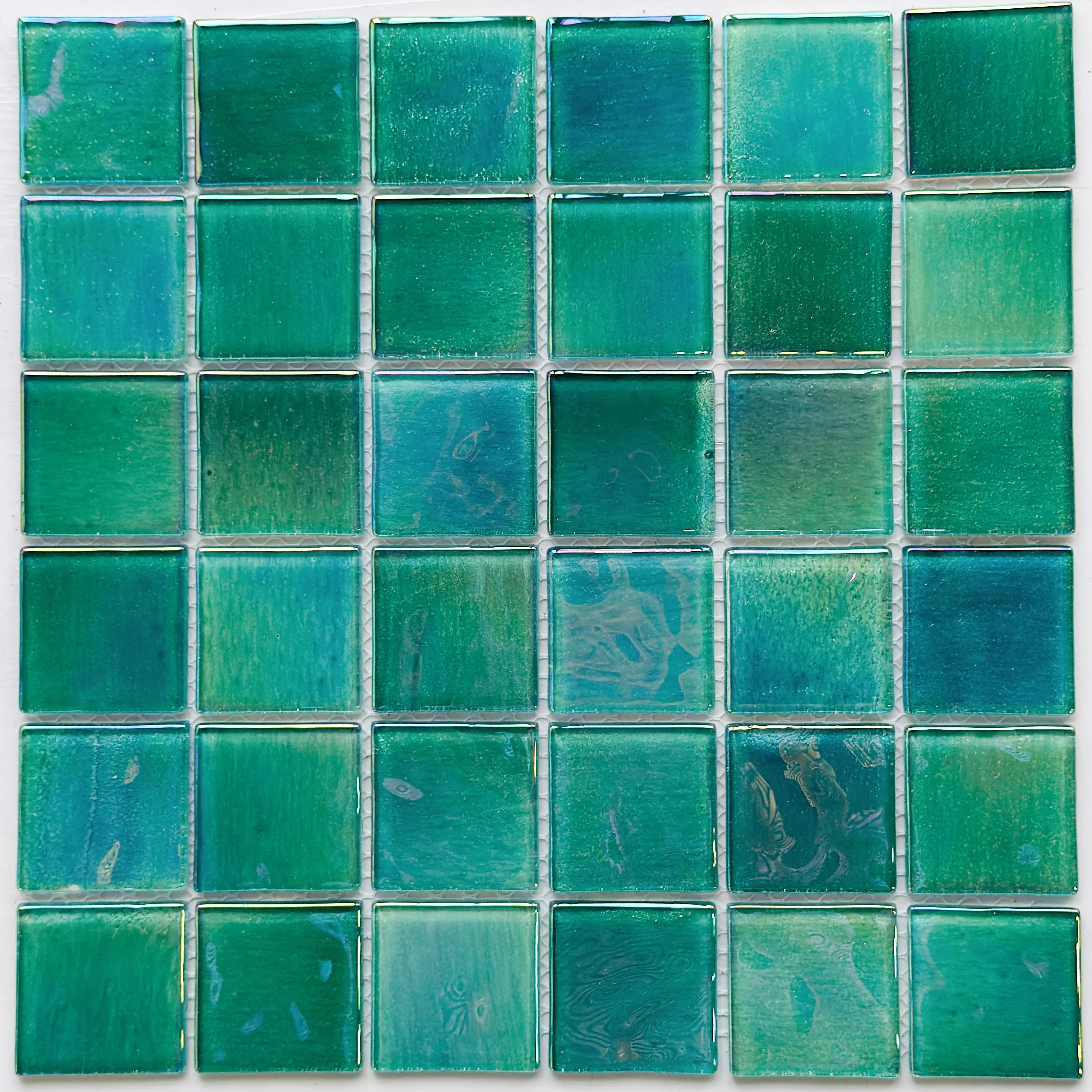 Iridescent Glass Mosaic Tiles Collection – Multiple Colors for Pools & Walls
