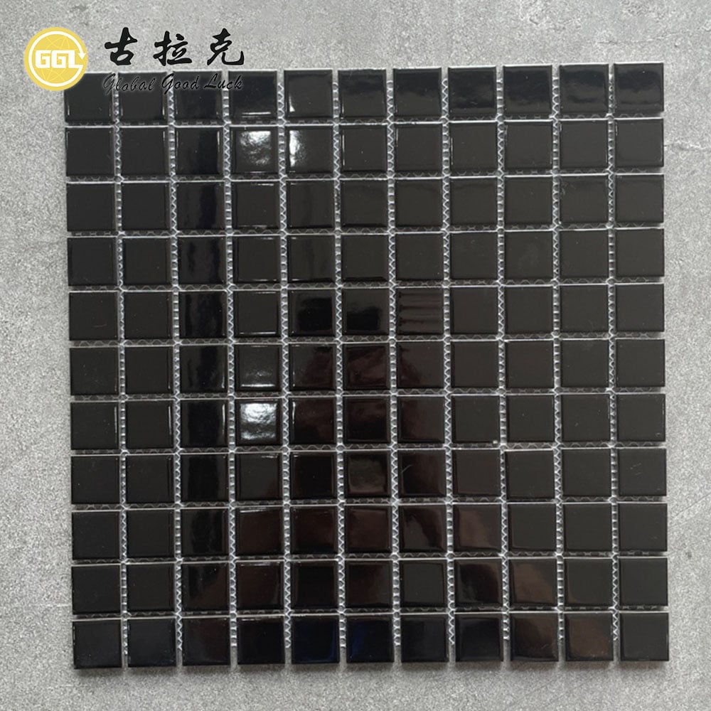 Solid Color Square Ceramic Mosaic Tiles for Kitchen Backsplash and Bathroom Walls