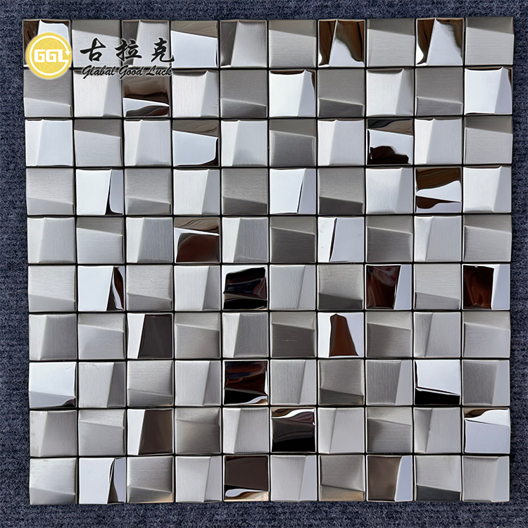 Silber Metall Mosaik Edelstahl Mosaikfliese für Wanddekoration