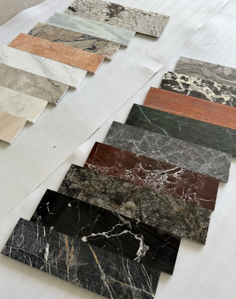 custom marble threshold stone display in multiple colors and finishes