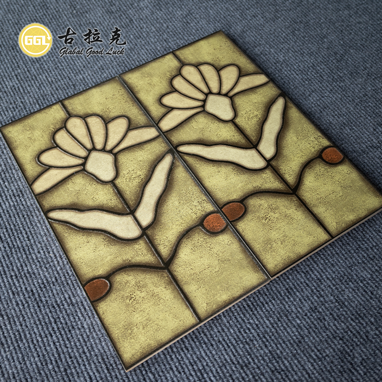 Modelo de flores azulejos de esmalte cerámico para la cocina azulejos de pared de baño