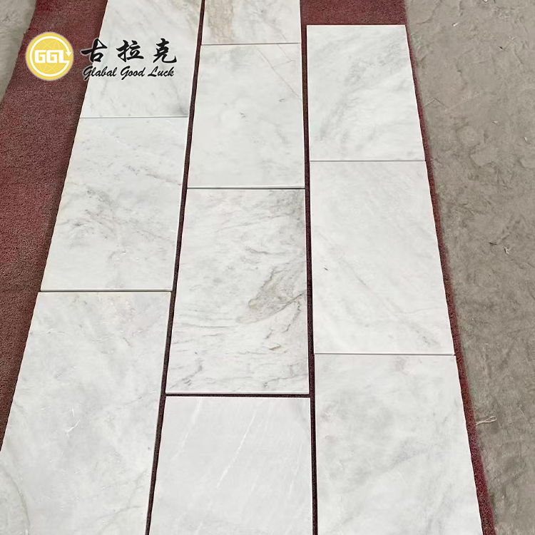 Jiashi Marble Batu Putih Potongan Saiz Semula Marmar Semulajadi untuk Dinding Lantai Bilik Mandi Hiasan
