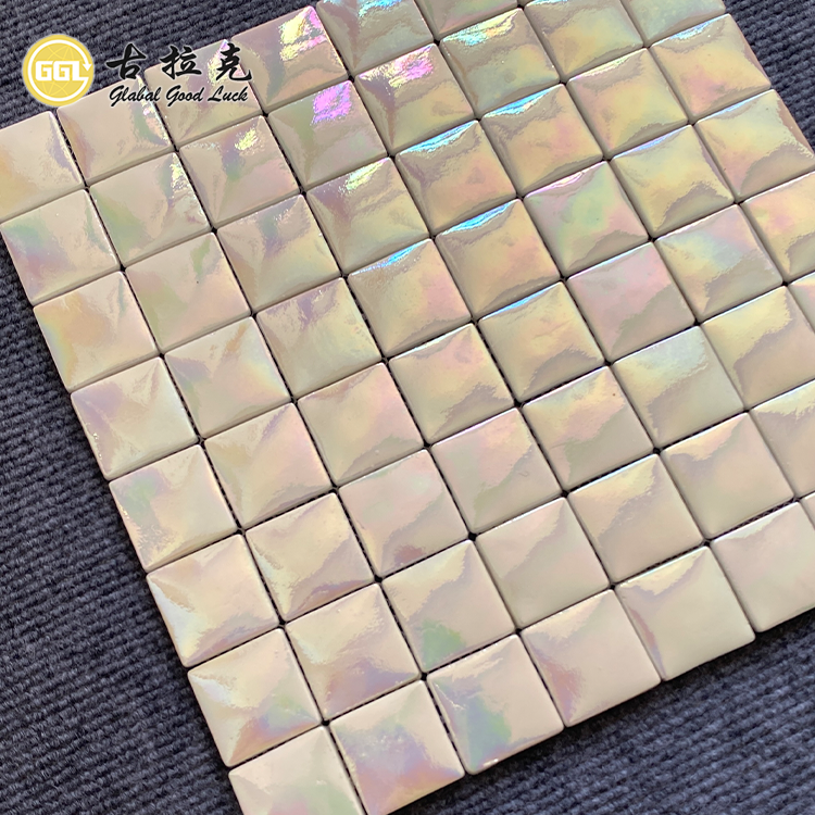 Ubin Kaca Mosaiik Kolam Renang Ukuran 36*36mm Untuk Dekorasi Kolam Renang