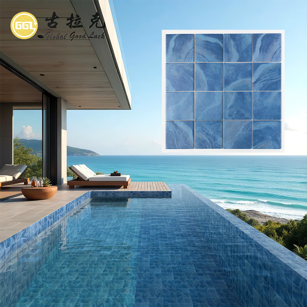 Sky Blue Wall and Floor Tiles for Swimming Pools, Bathrooms and Kitchens