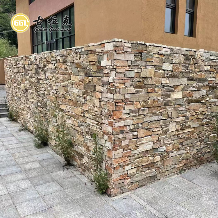 Natural Stacked Stone Veneer – Rustic Wall Cladding for Exterior Walls & Fireplaces