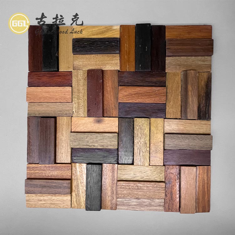 Panel Dinding Kereta Mosaic Kayu Alam, Kereta Mosaic Kayu