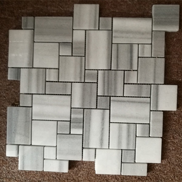 Marmara Weiß Marmor Quadratische Marmor Mosaikfliese