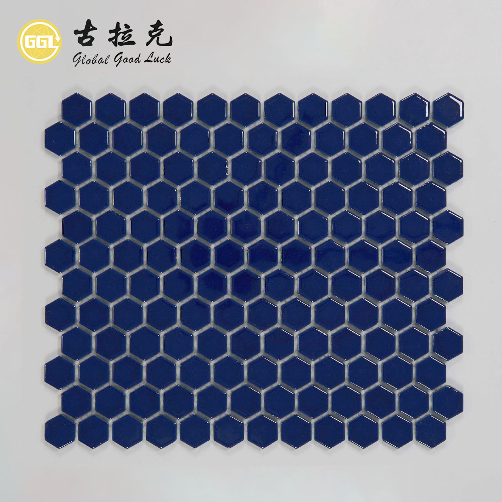 Colorful Hexagon Ceramic Mosaic Tiles for Kitchen Backsplash and Bathroom Walls