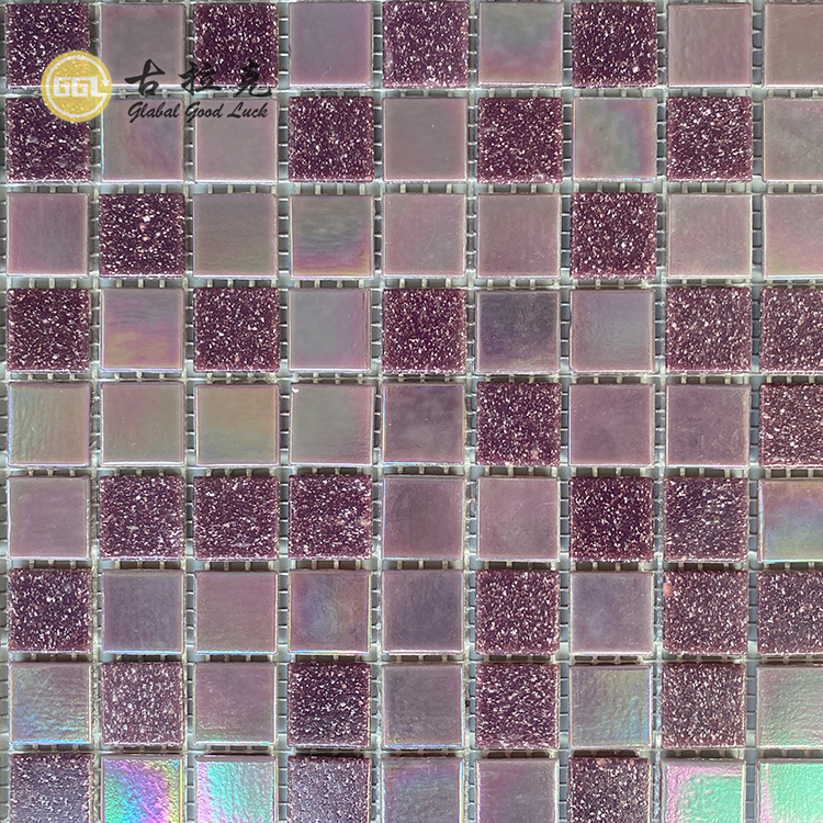 Donker Paars Mix Roze Glas Mozaïektegel Interieur Wand Decor