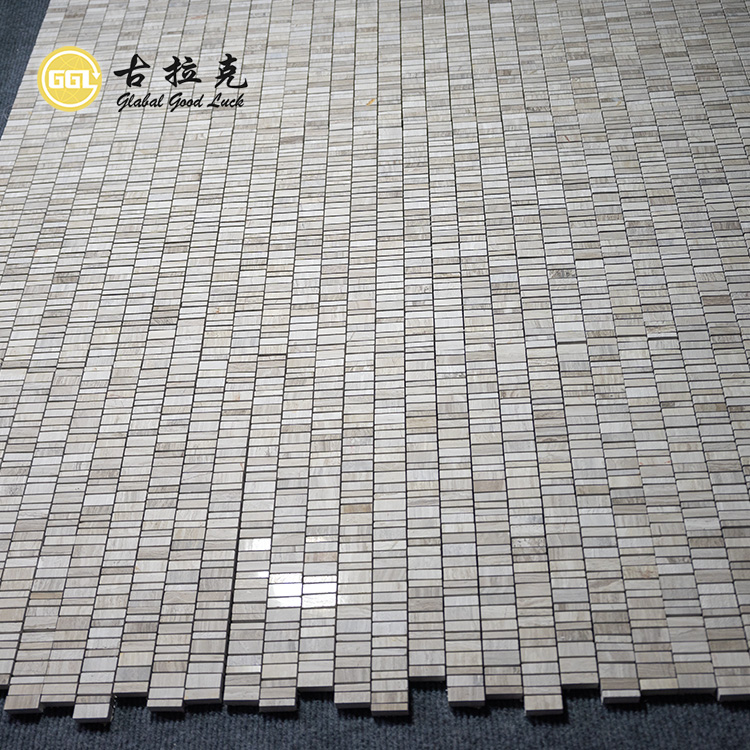 Gạch mosaic dải ngẫu nhiên vân gỗ đá cẩm thạch cho tường nhà và sàn