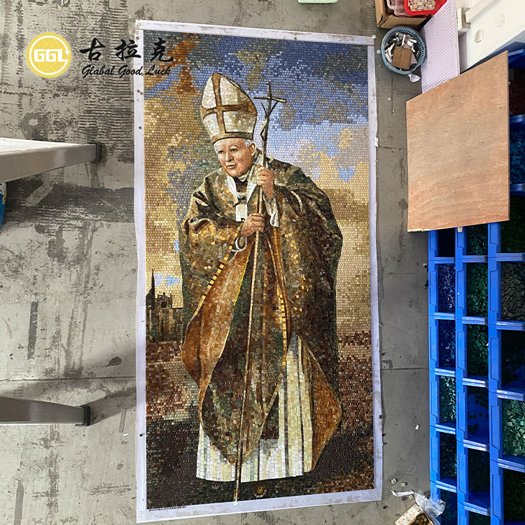 Persoonlijke kerkmuurkunst Glasmozaïek Muurstenen