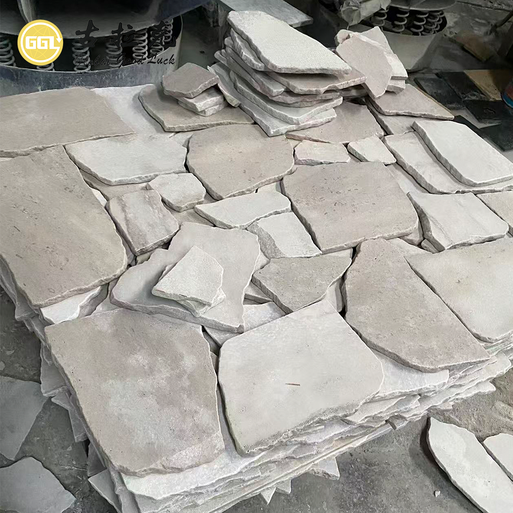 Natürlicher Travertin-Crazy-Paver – Unregelmäßige Steinpflasterung für Innen- und Außenbereiche