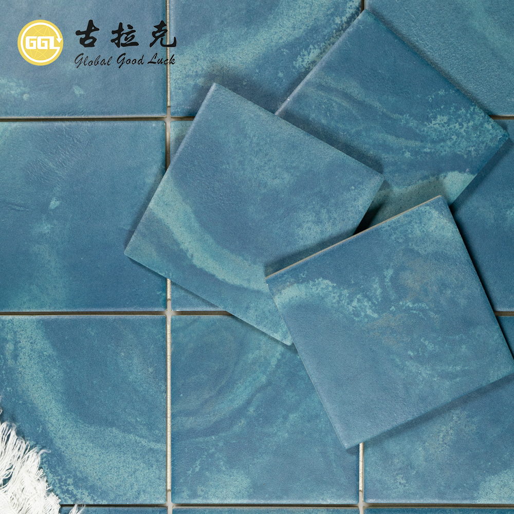 Lagoon Blue Ceramic Pool Tiles – Peacock Blue Marble Look Wall & Floor Tiles