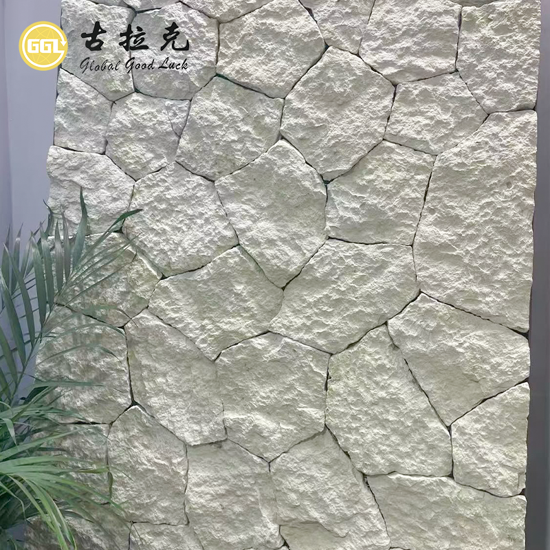 Natural White Stone Wall Cladding Rustic Stone Veneer for Interior & Exterior Decoration