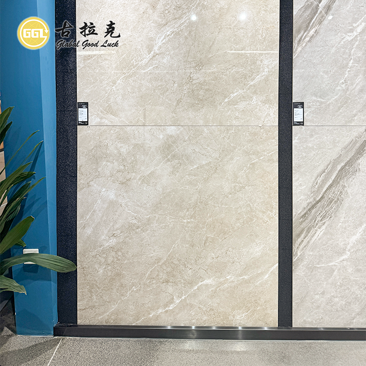 Warm Beige Marble Look Porcelain Tile 1200x1200mm Large Format Floor Wall Tile