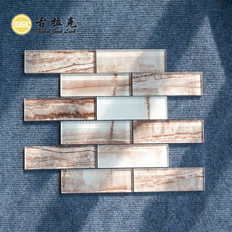 Kristall-Tintenstrahl-Glas-Mosaik-Küchen-Rückwand-Wandkacheln