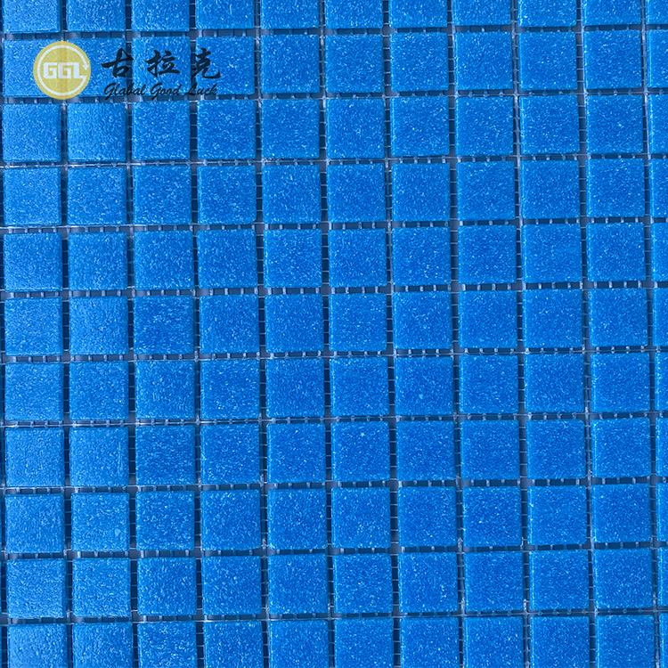 Blue Glass Pool Tiles Pool Mosaic Tile For Interior Shower Wall Design