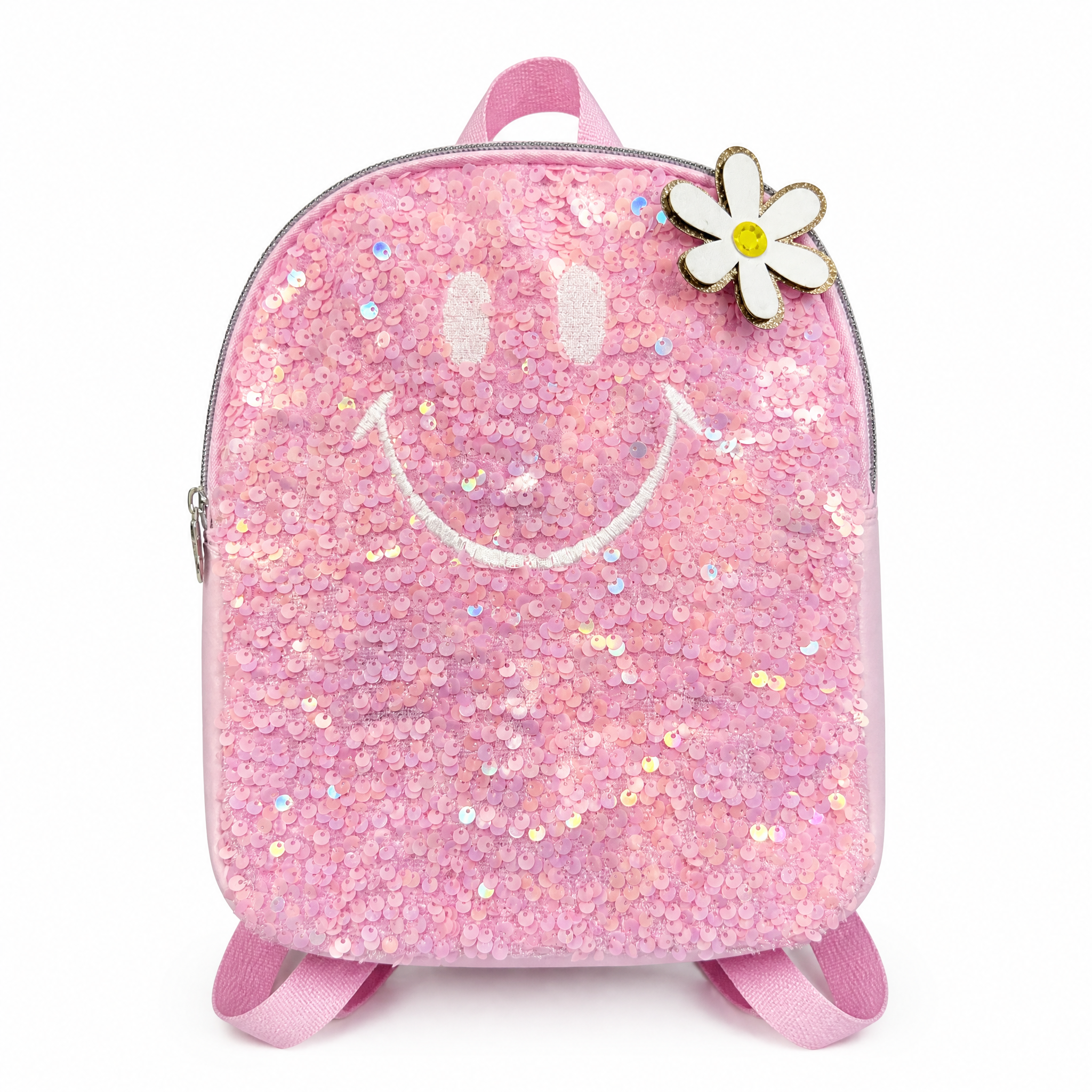 Ვარდისფერი გამოსახულების მქონე შეძლებელი გადატრიალების სეკვენის ბავშვების საყურადღებო ჩანთა | მსუბუქი გოგონების მინი სკოლის ჩანთა