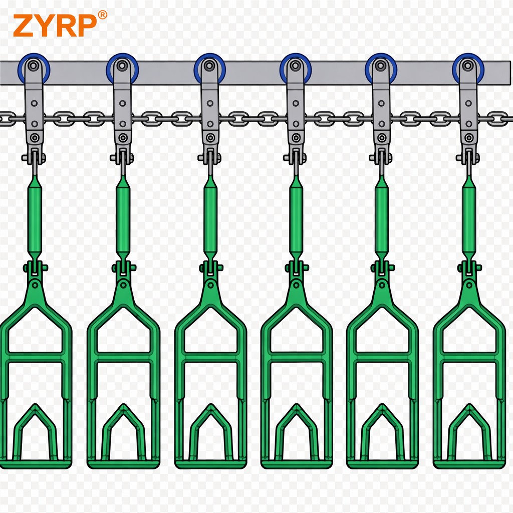 Complete Plastic Eviscerating Shackle Assembly