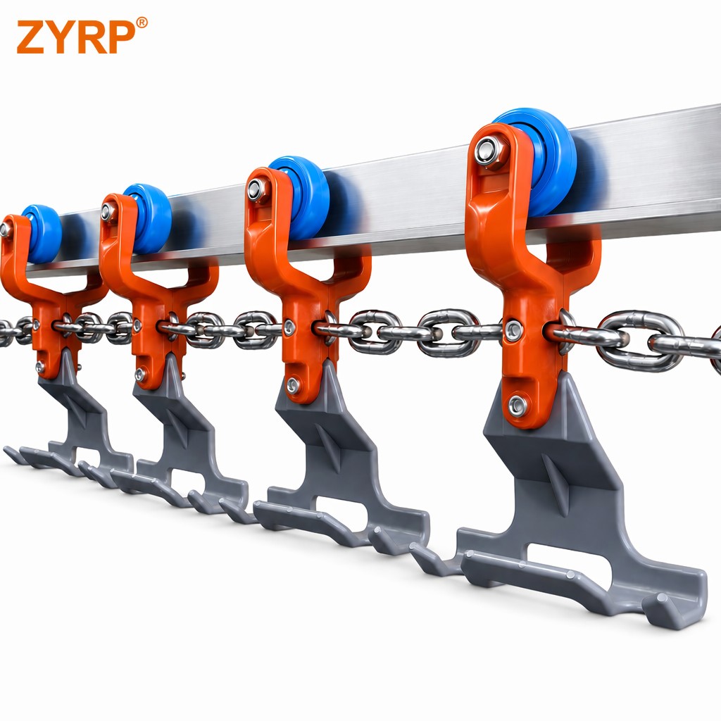 Poultry Processing Overhead Conveyor Trolley for T-Track (50x50x5mm)