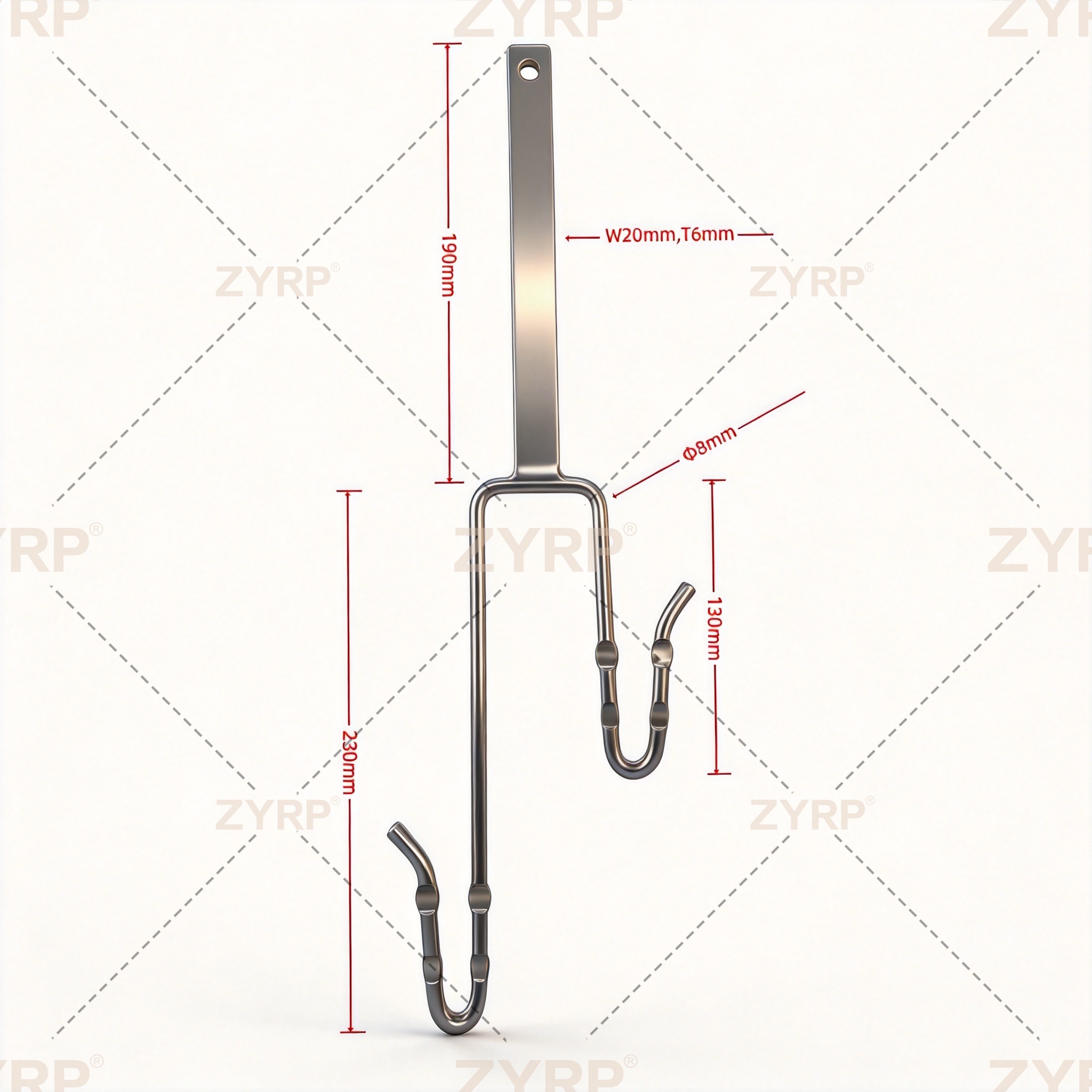 Food Grade Sanitary Stainless Steel 304 Overhead Portioning Hook for Poultry Grading & Sorting Line