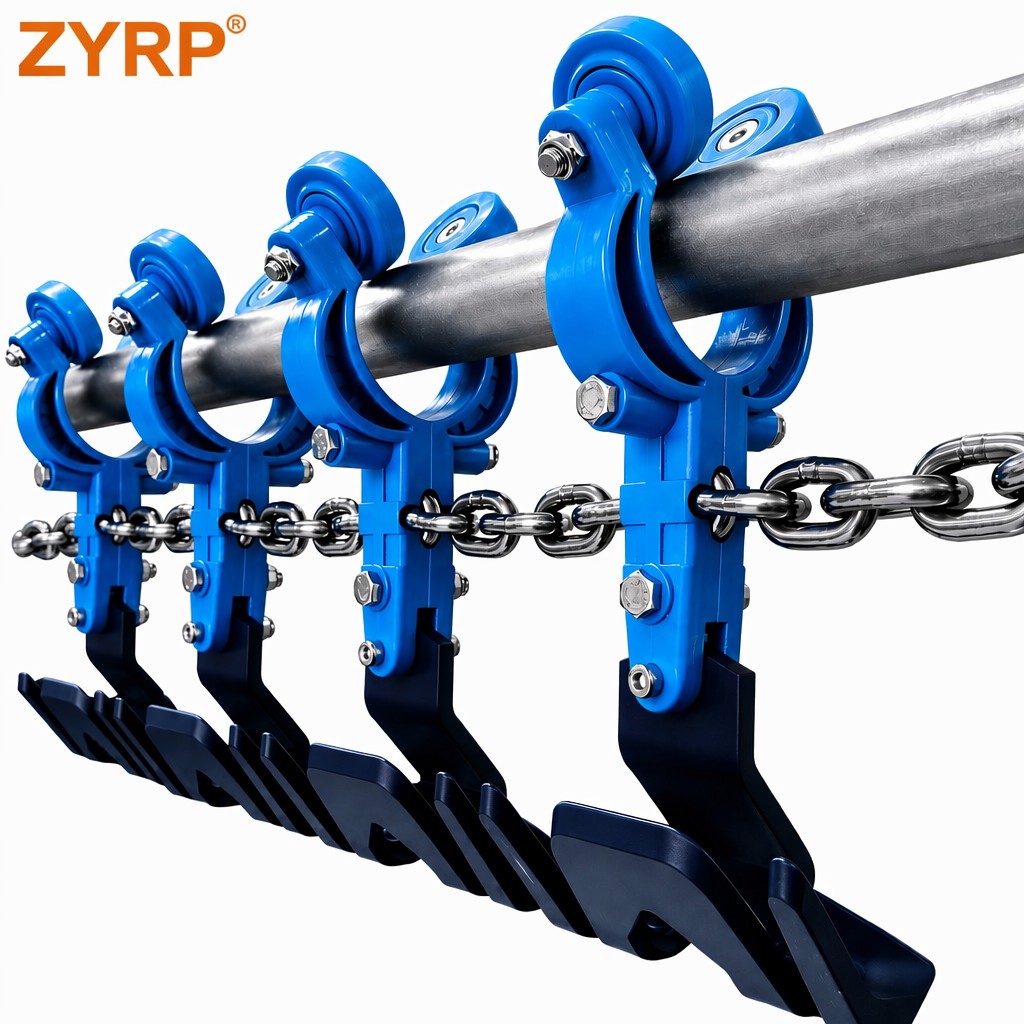 Tube/Pipe Track Poultry Trolley for Poultry Chicken Processing Overhead Line